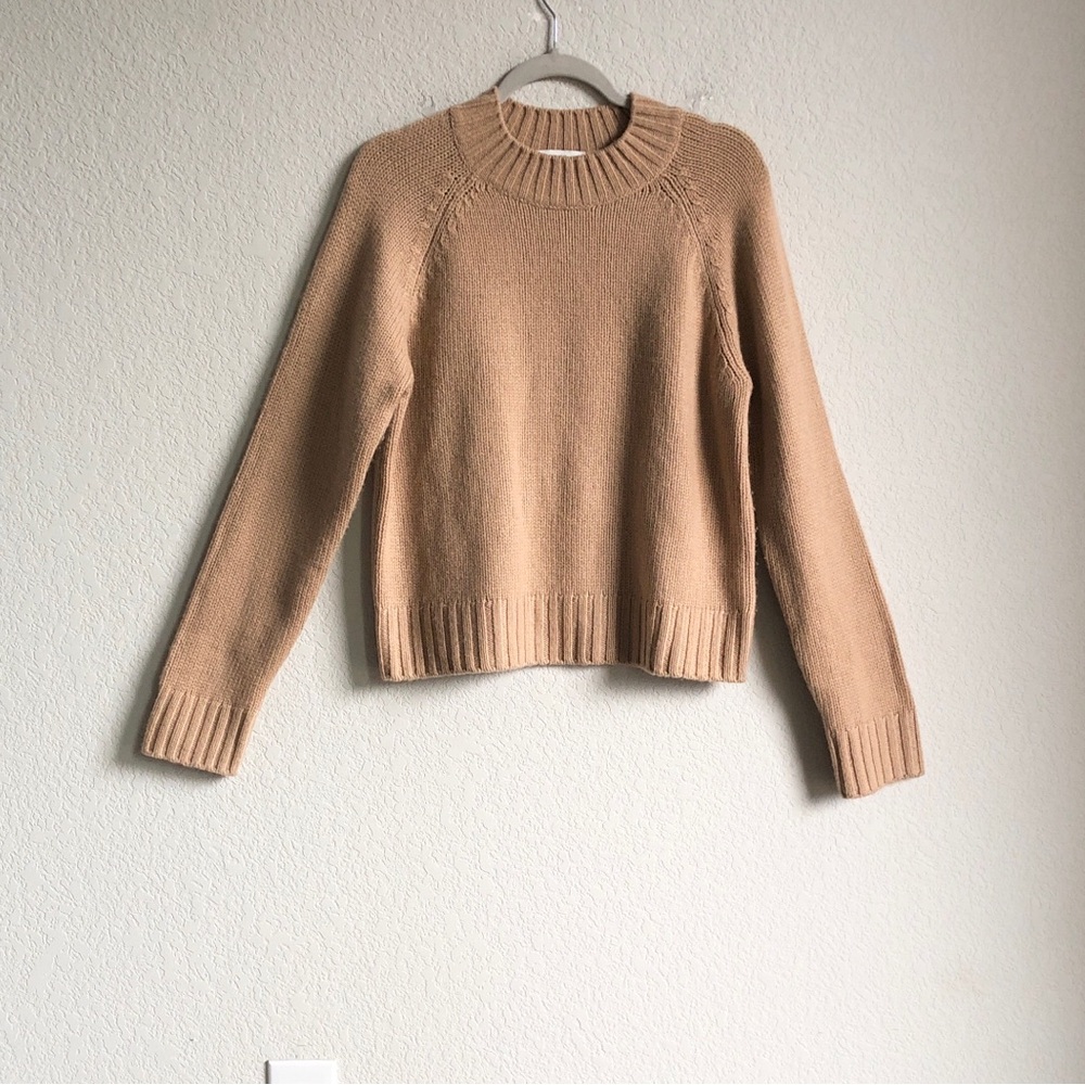 Vince Shrunken Cashmere Sweater Tan XL